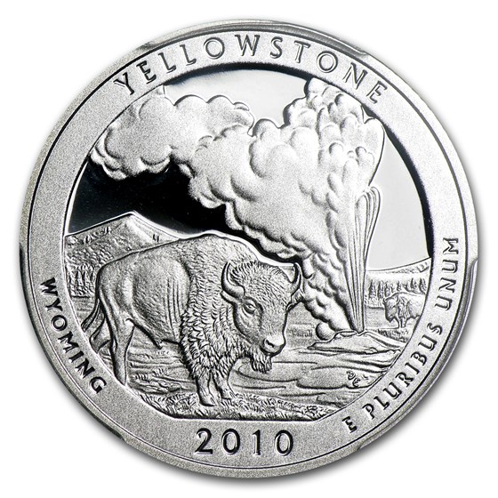 Buy 2010-S Silver Quarter ATB Yellowstone PCGS PR-70 | APMEX