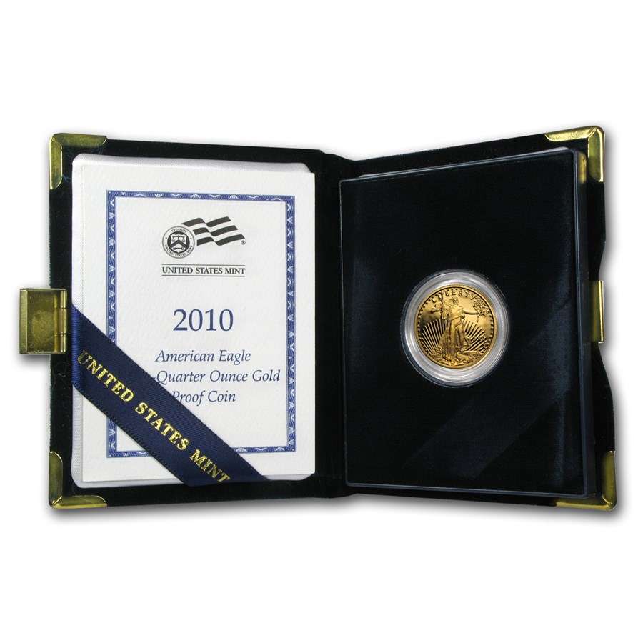 2010-W 1/4 oz Proof American Gold Eagle (w/Box & COA)