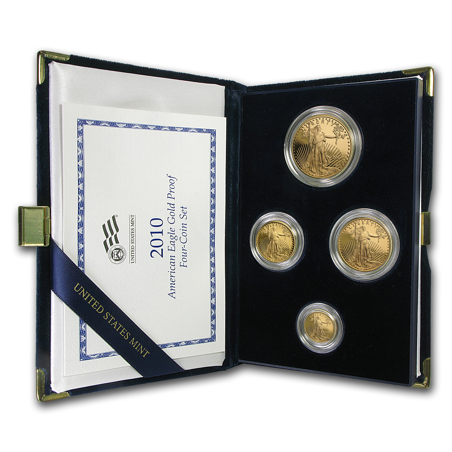 Buy 2010 W 4 Coin Proof American Gold Eagle Set w Box COA APMEX