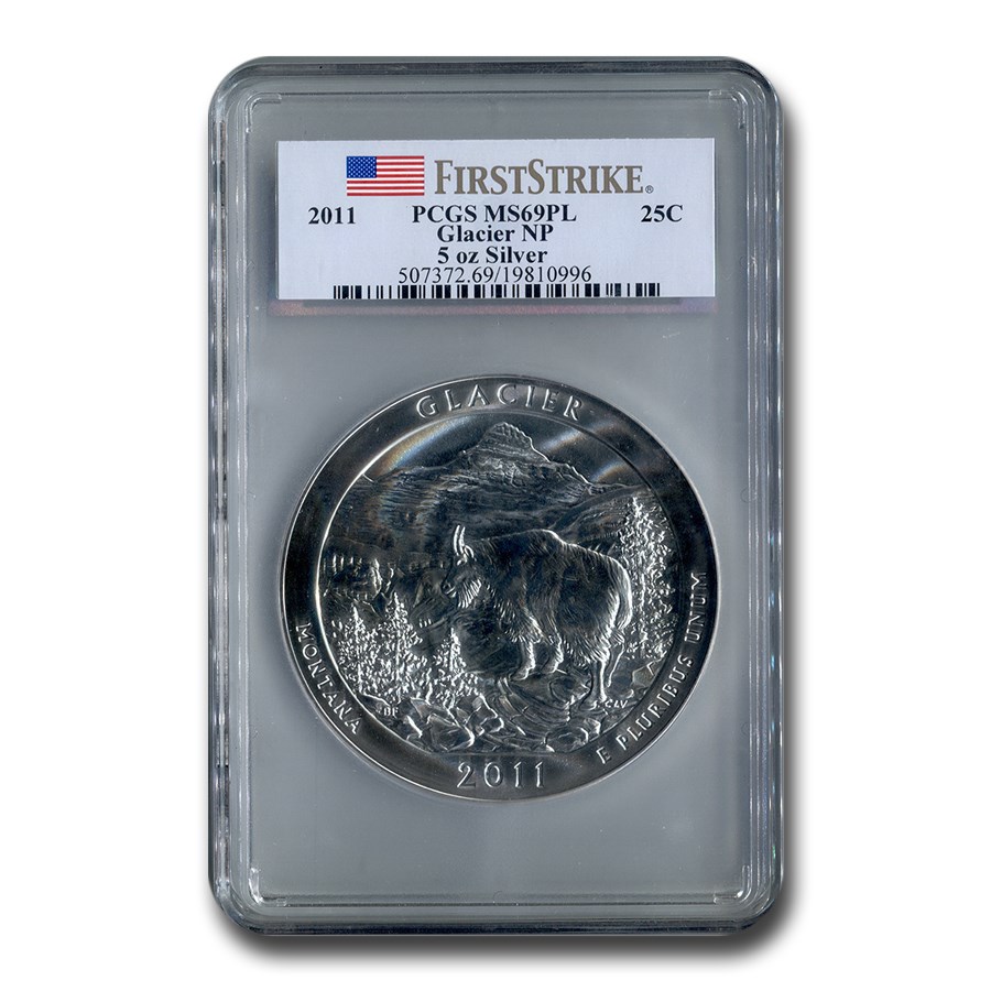 Buy 2011 5 oz Silver ATB Glacier MS-69 PL PCGS (FirstStrike®) | APMEX