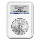 2011 American Silver Eagle MS-69 NGC (25th Anniv, Early Releases)