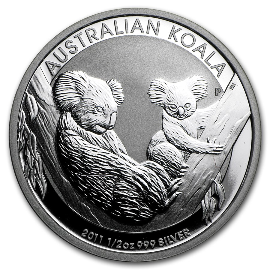 2011 Australia 1/2 oz Silver Koala BU