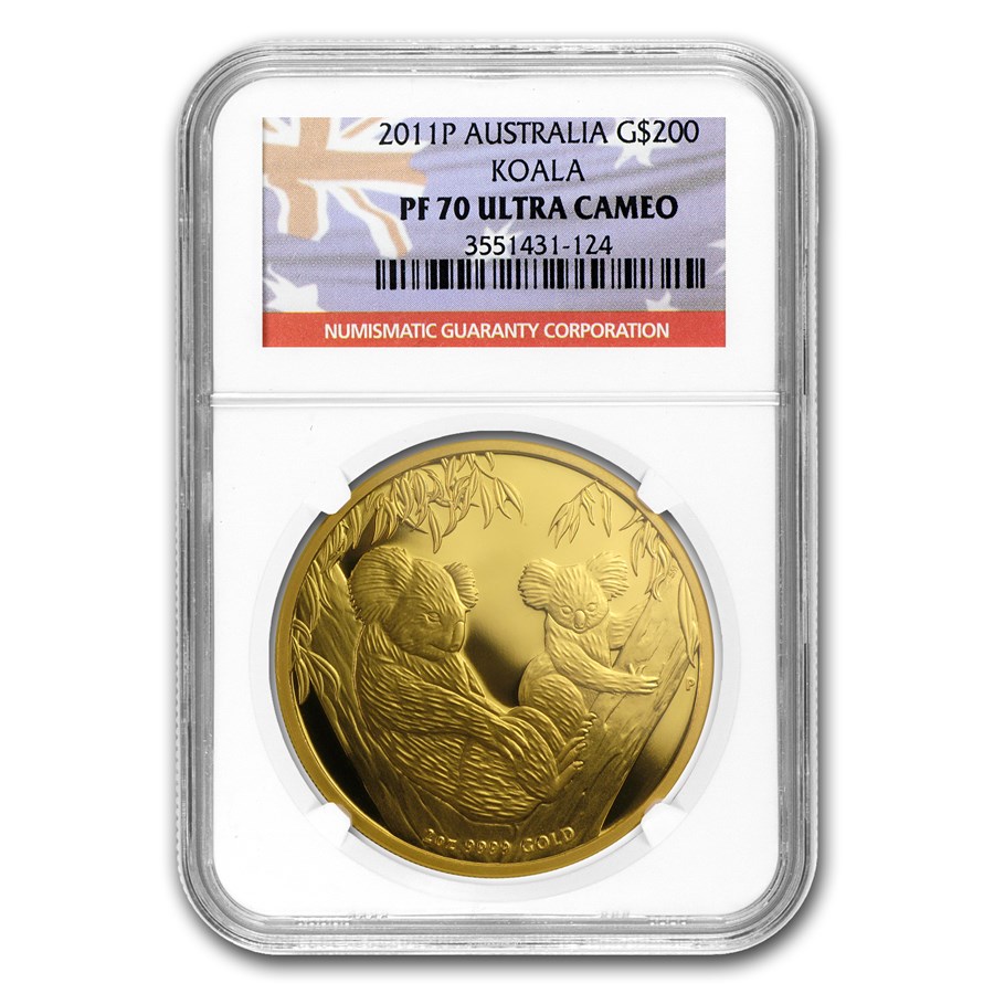 2011 Australia 2 oz Gold Koala PF-70 NGC