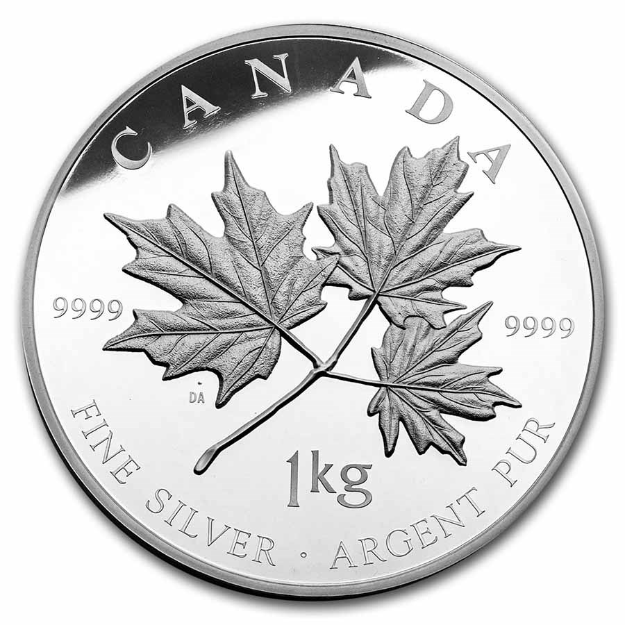 2011 Canada 1 kilo Silver $250 Maple Leaf Forever (Damaged Box)