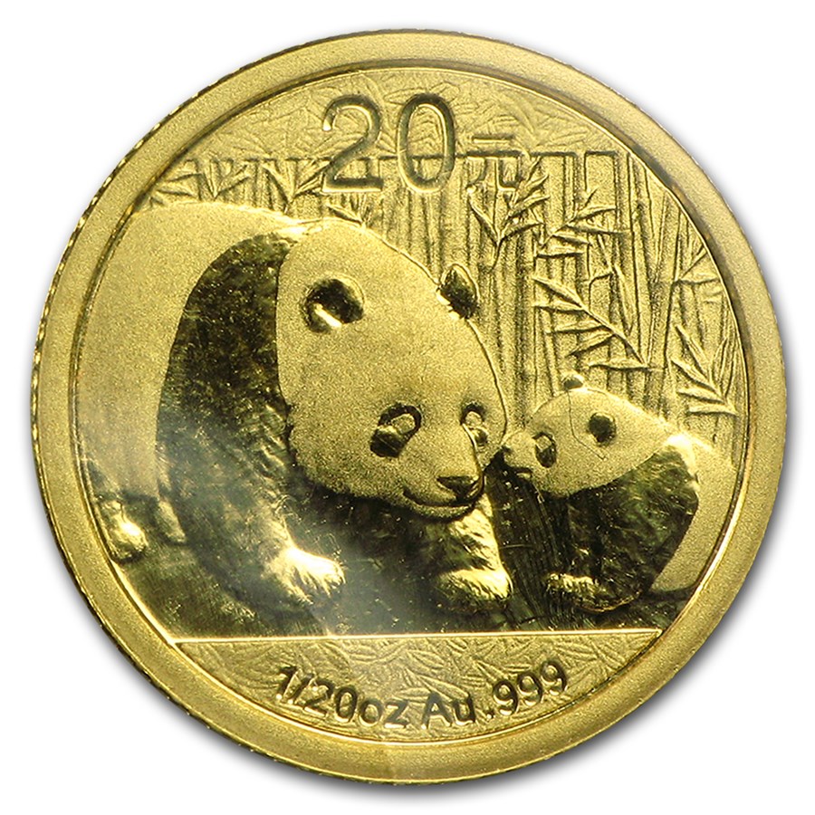 2011 China 1/20 oz Gold Panda BU (Sealed)
