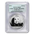 2011 China 1 oz Silver Panda MS-69 PCGS