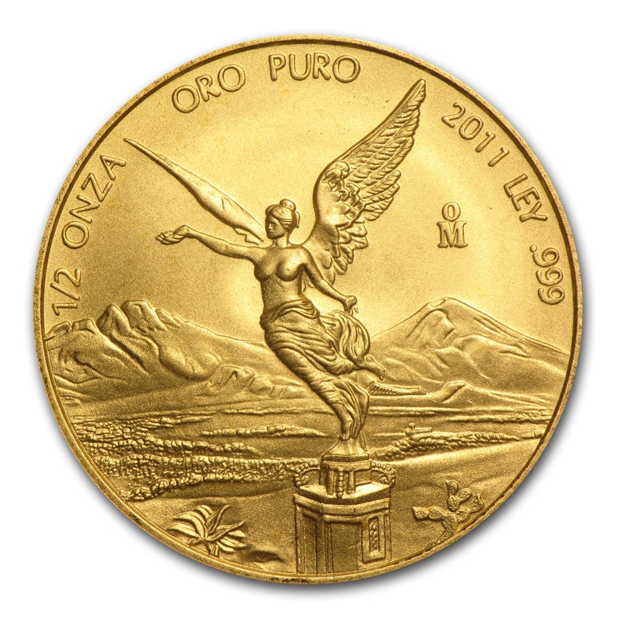 2011 Mexico 1/2 oz Gold Libertad BU