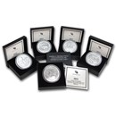 2011-P 5-Coin 5 oz Silver Burnished ATB Set (w/Box & COA)