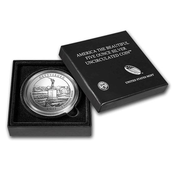 Buy 2011-P 5 oz Silver ATB Gettysburg (w/Box & COA) | APMEX