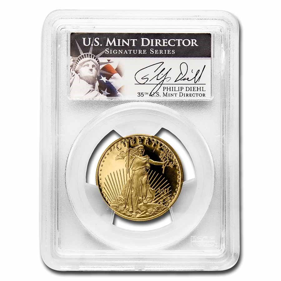 2011-W 1/2 oz Gold Eagle PR-69 PCGS (Diehl Signed)