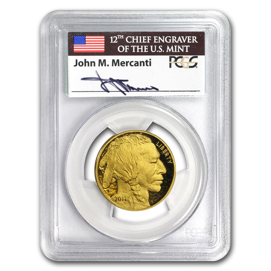 2011-W 1 oz Proof Gold Buffalo PR-70 PCGS (Mercanti)