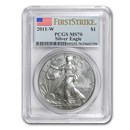 2011-W Burnished American Silver Eagle SP/MS-70 PCGS (FS)