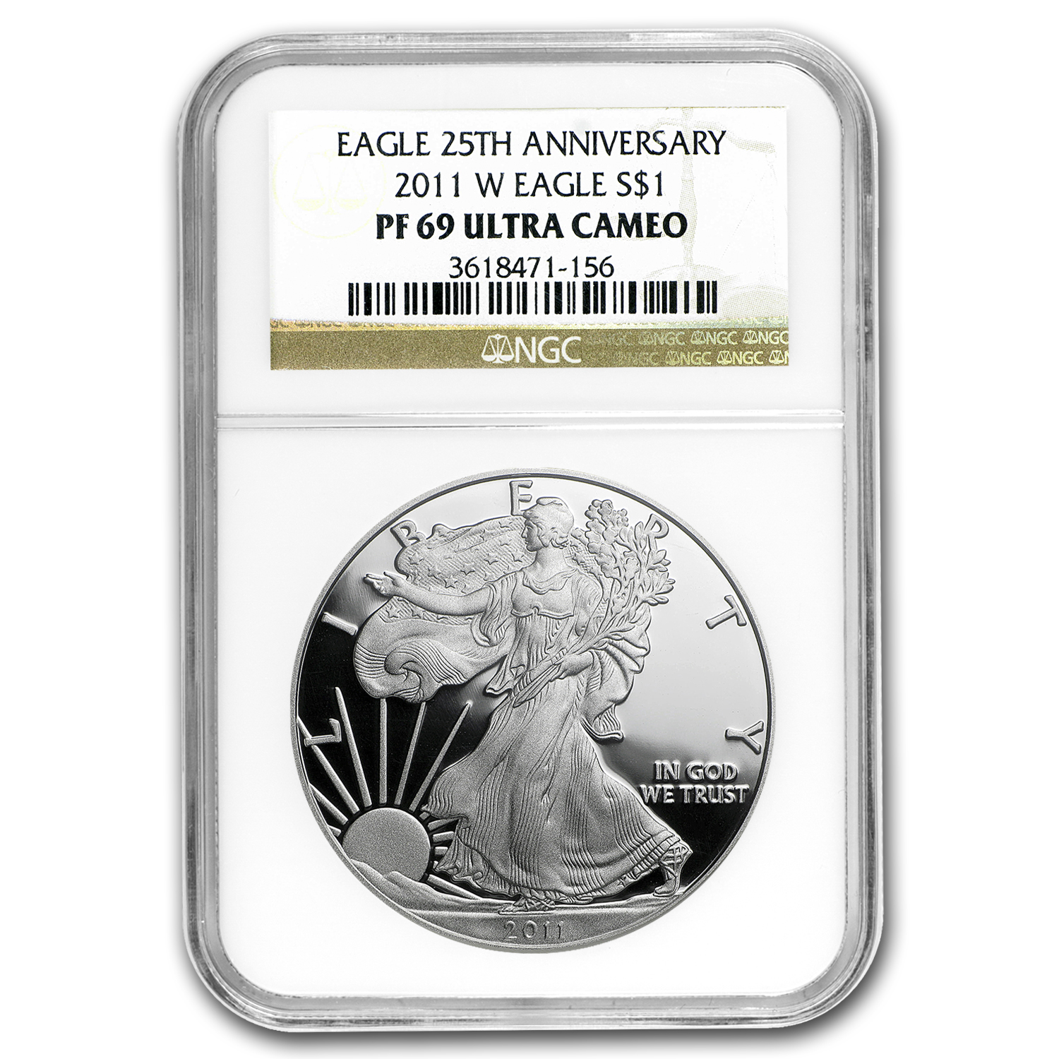 アンティークコイン 銀貨 2022 S 1 oz Proof American Silver Eagle PF