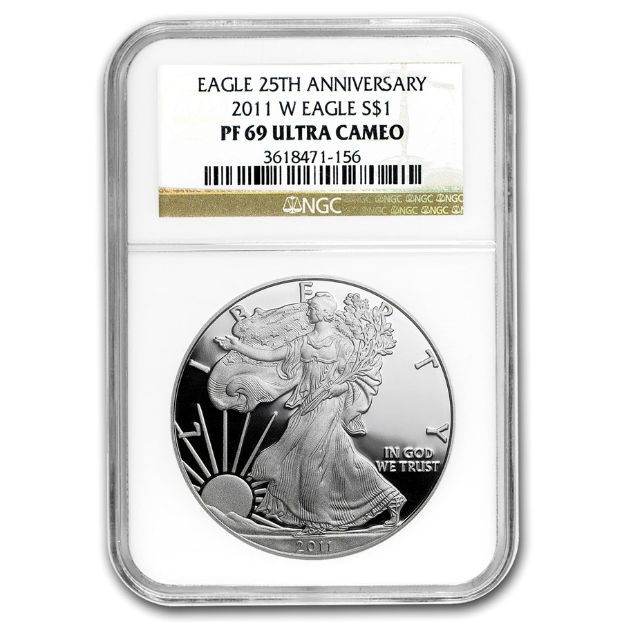 2011-W Proof American Silver Eagle PF-69 NGC (25th Anniv)