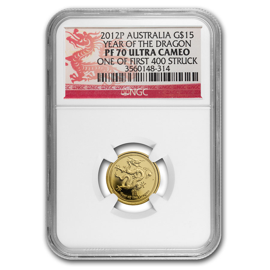 Buy 2012 1/10 oz Gold Dragon PF-70 NGC (1 of First 400 Struck) | APMEX