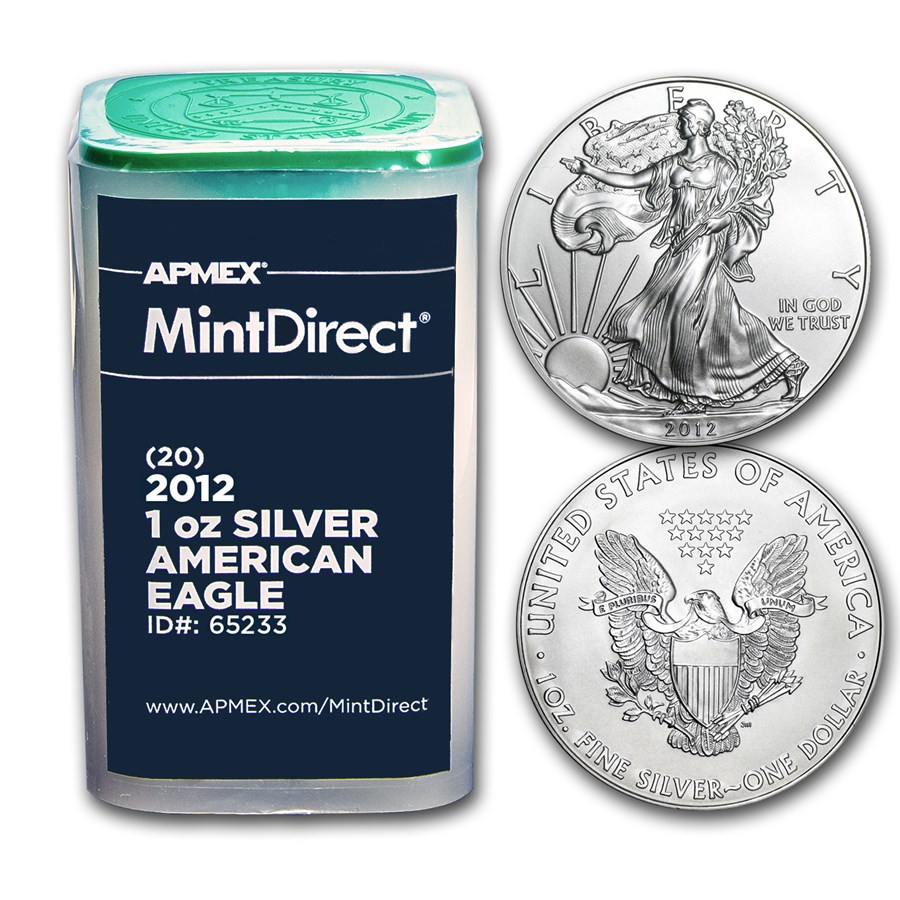 2012 1 oz American Silver Eagles (20-Coin MintDirect® Tube)