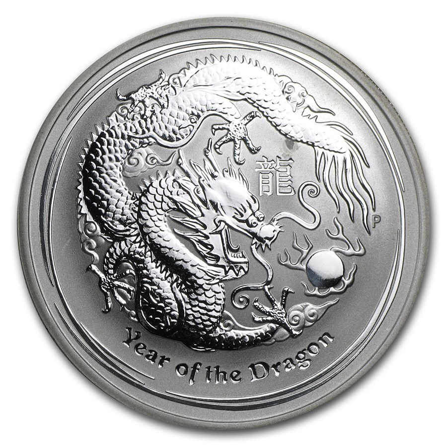 Buy 2012 1 oz Silver Lunar Year of the Dragon (Abrasions) | APMEX