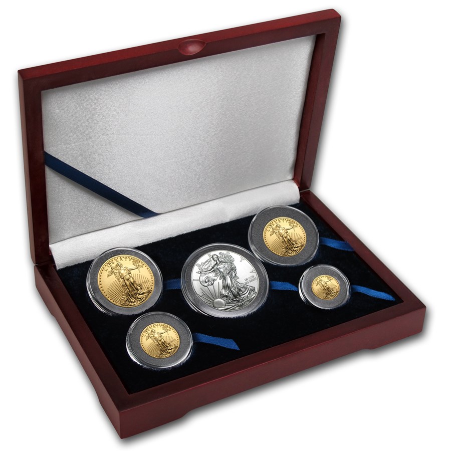 Buy 2012 5-Coin Gold & American Silver Eagle Set BU | APMEX