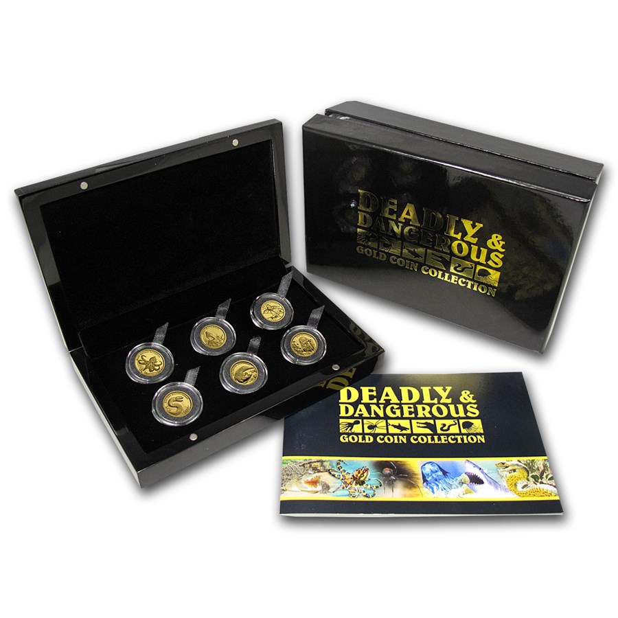 2012 6-Coin 0.5 Gram Gold Deadly and Dangerous Proof Set