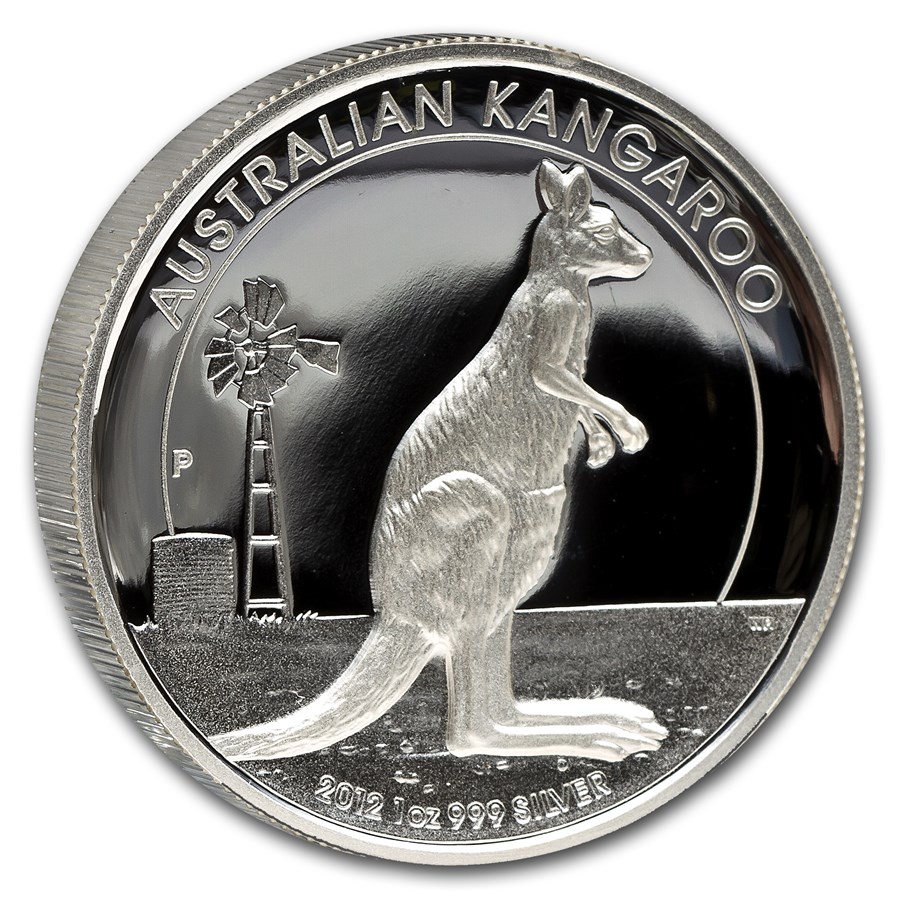 2012 Australia 1 oz Silver Kangaroo Proof (High Relief)