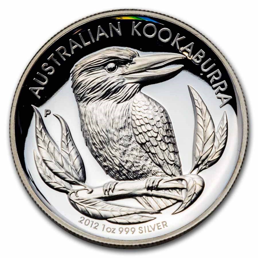 2012 Australia 1 oz Silver Kookaburra Proof HR (Damaged Box)