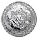 2012 Australia 1 oz Silver Year of the Dragon BU (Series II)