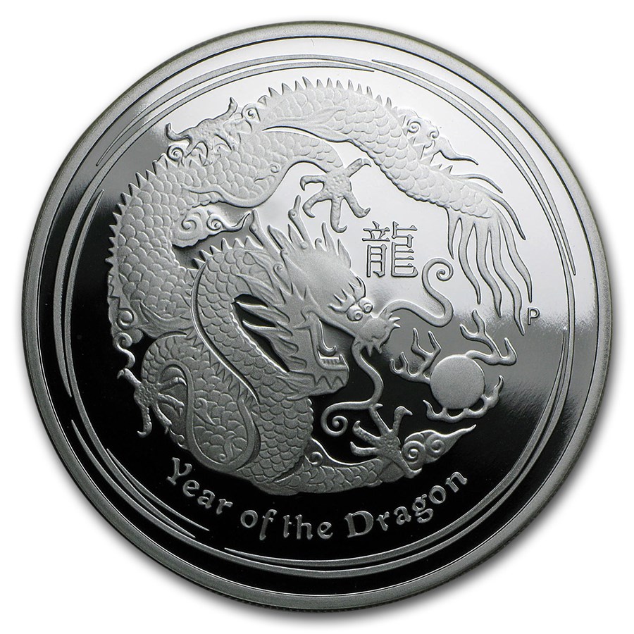 Buy 2012 Australia 1 oz Silver Year of the Dragon Proof (Abrasions) | APMEX