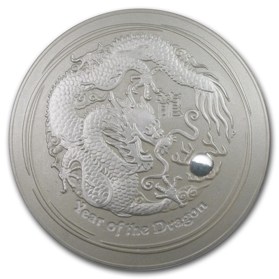 2012 Australia 10 kilo Silver Year of the Dragon BU (SII)