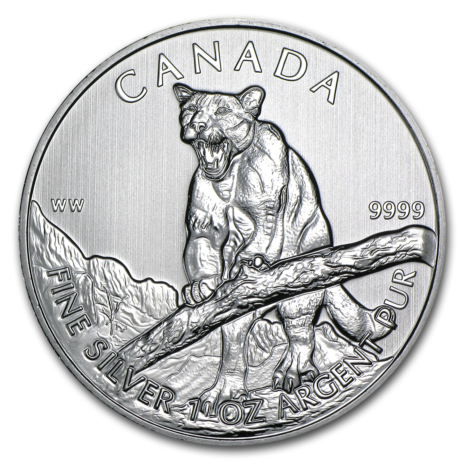 Buy 2012 Canada 1 oz Silver Wildlife Series Cougar | APMEX