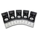 2012-P 5-Coin 5 oz Silver Burnished ATB Set (w/Box & COA)