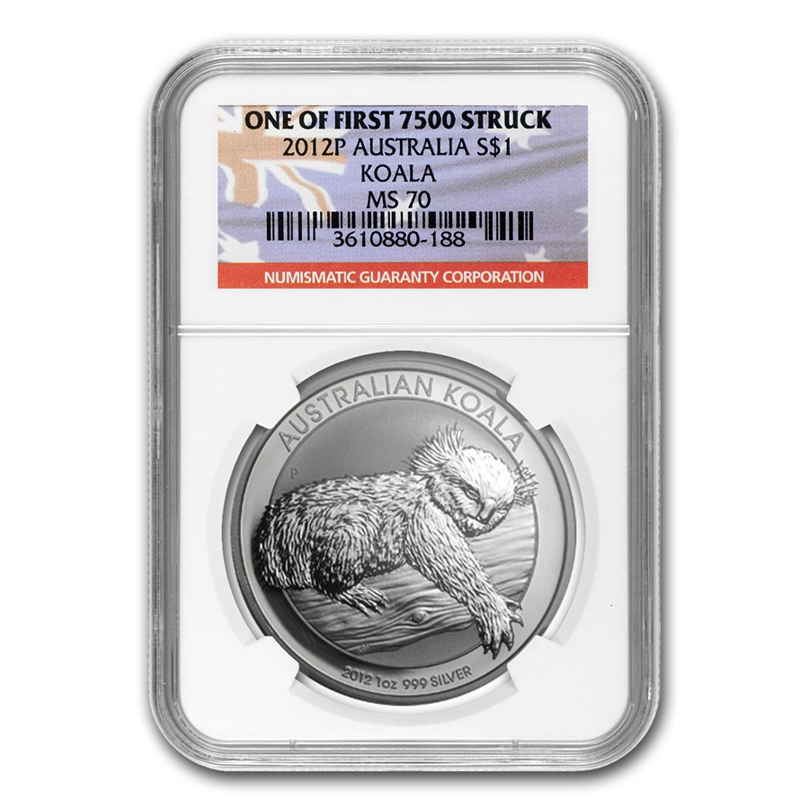 Buy 2012-P Australia 1 oz Silver Koala MS-70 NGC (1st of 7,500) | APMEX