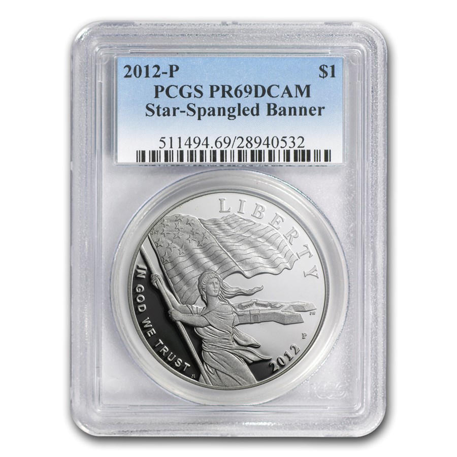 2012-P Star Spangled Banner $1 Silver Commem PR-69 PCGS