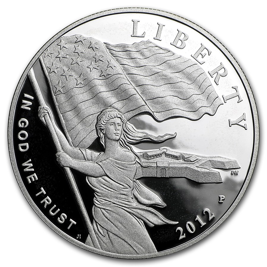 2012-P Star Spangled Banner $1 Silver Commem Proof (w/Box & COA)