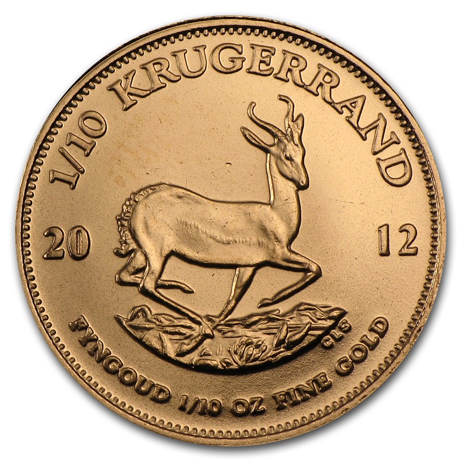 2012 South Africa 1/10 oz Gold Krugerrand