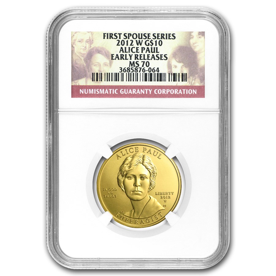 2012-W 1/2 oz Gold Alice Paul MS-70 NGC (Early Release)