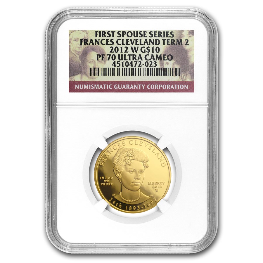 2012-W 1/2 oz Proof Gold Frances Cleveland 2nd Term PF-70 NGC