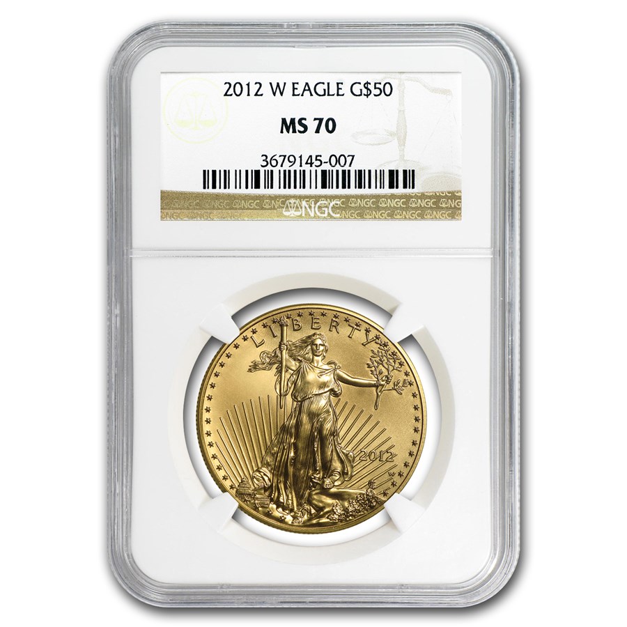 Buy 2012-W 1 oz Burnished Gold Eagle MS-70 NGC | APMEX