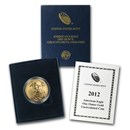 2012-W 1 oz Burnished Gold Eagle (w/Box & COA)