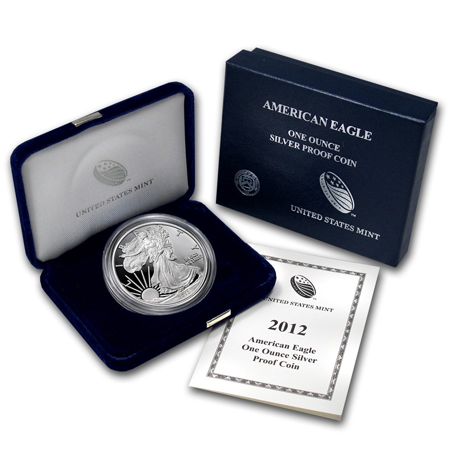 2012-W 1 oz Proof American Silver Eagle (w/Box & COA)