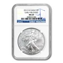 2012-W Burnished American Silver Eagle MS-69 NGC (ER)