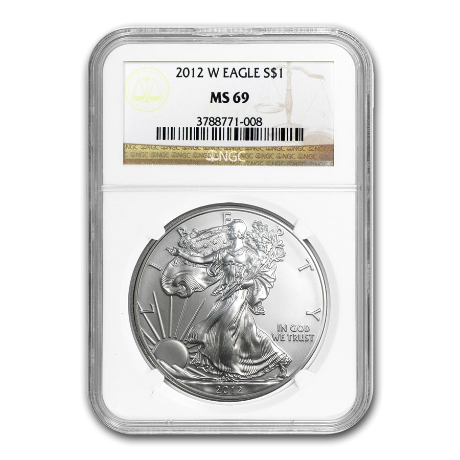 2012-W Burnished American Silver Eagle SP/MS-69 NGC