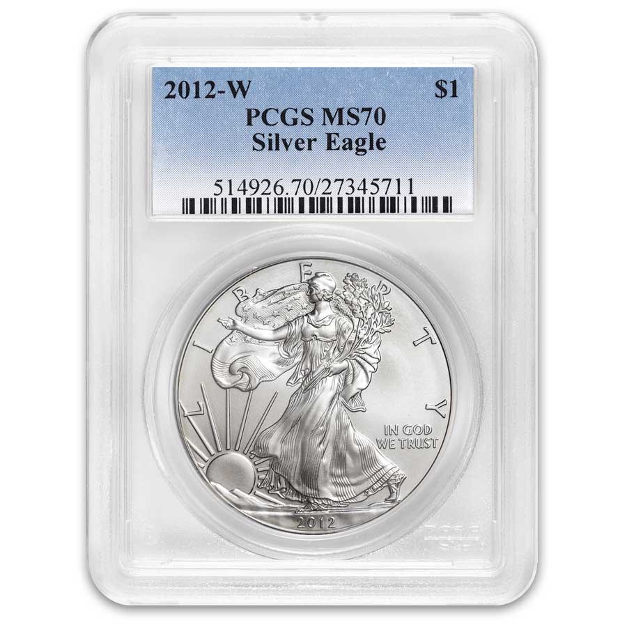2012-W Burnished American Silver Eagle SP/MS-70 PCGS