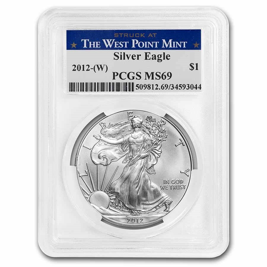 2012 (W) Silver Eagle MS-69 PCGS (West Point Label)