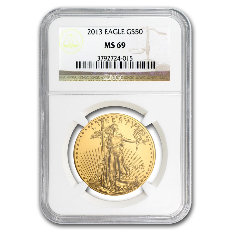 2013 1 oz American Gold Eagle MS-69 NGC