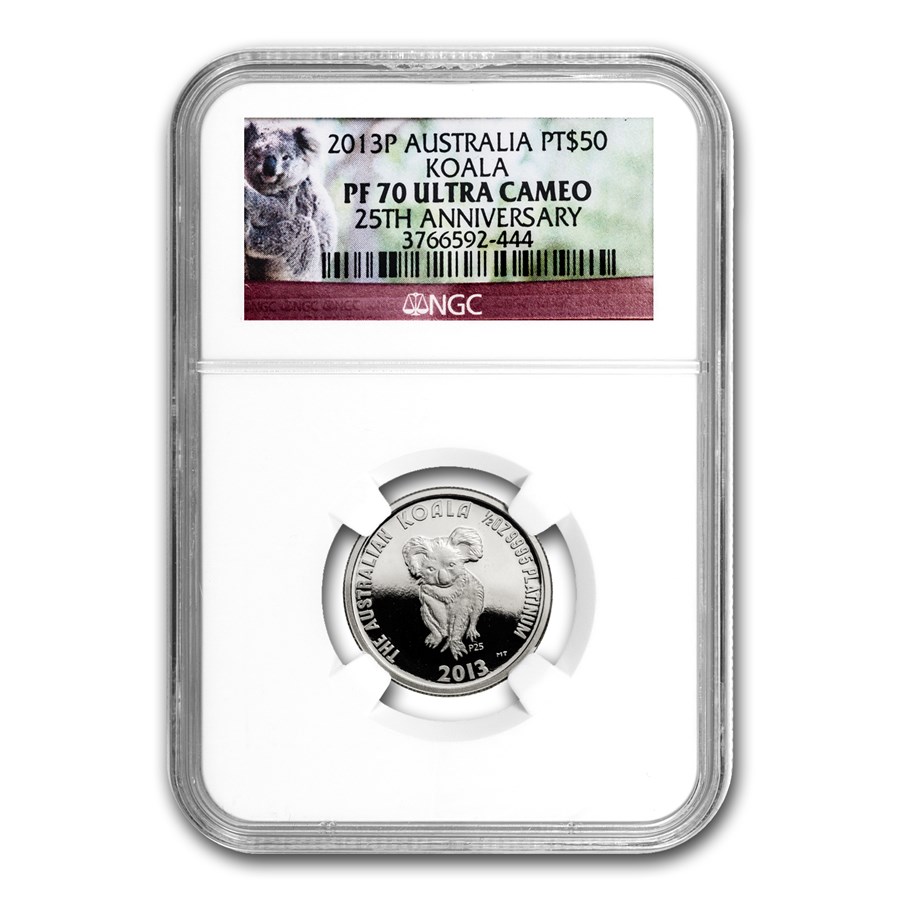 2013 Australia 1/2 oz Proof Platinum Koala 25th Anniv PF-70 NGC