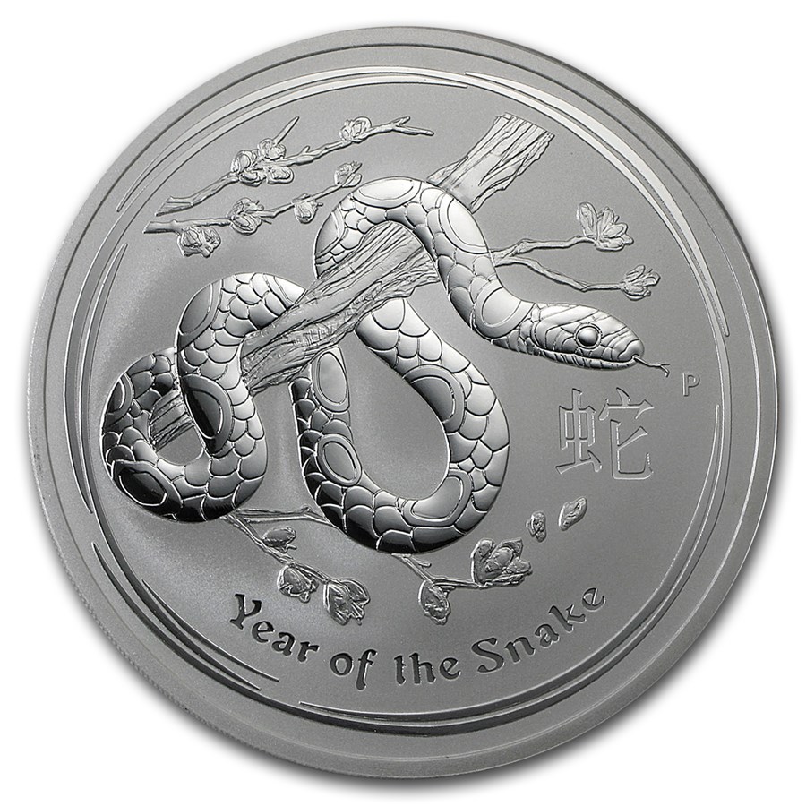 2013 Australia 10 oz Silver Year of the Snake BU