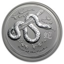 2013 Australia 5 oz Silver Year of the Snake BU