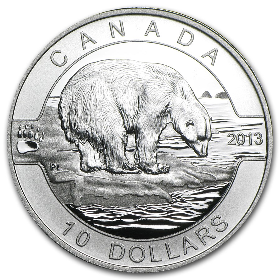 Buy 2013 Canada 1/2 oz Silver $10 Polar Bear (w/Box & COA) | APMEX