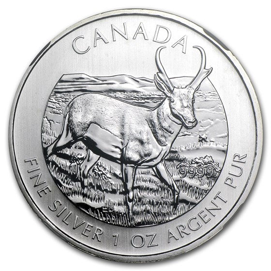 Buy 2013 Canada 1 oz Silver Wildlife Series Antelope MS-68 NGC | APMEX