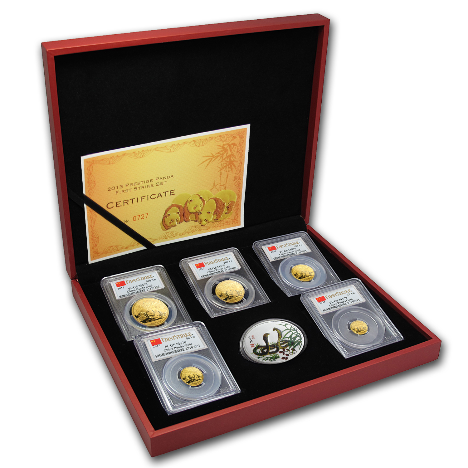 Buy 2013 China 5-Coin Gold Panda Prestige Set MS-70 PCGS (FS) | APMEX